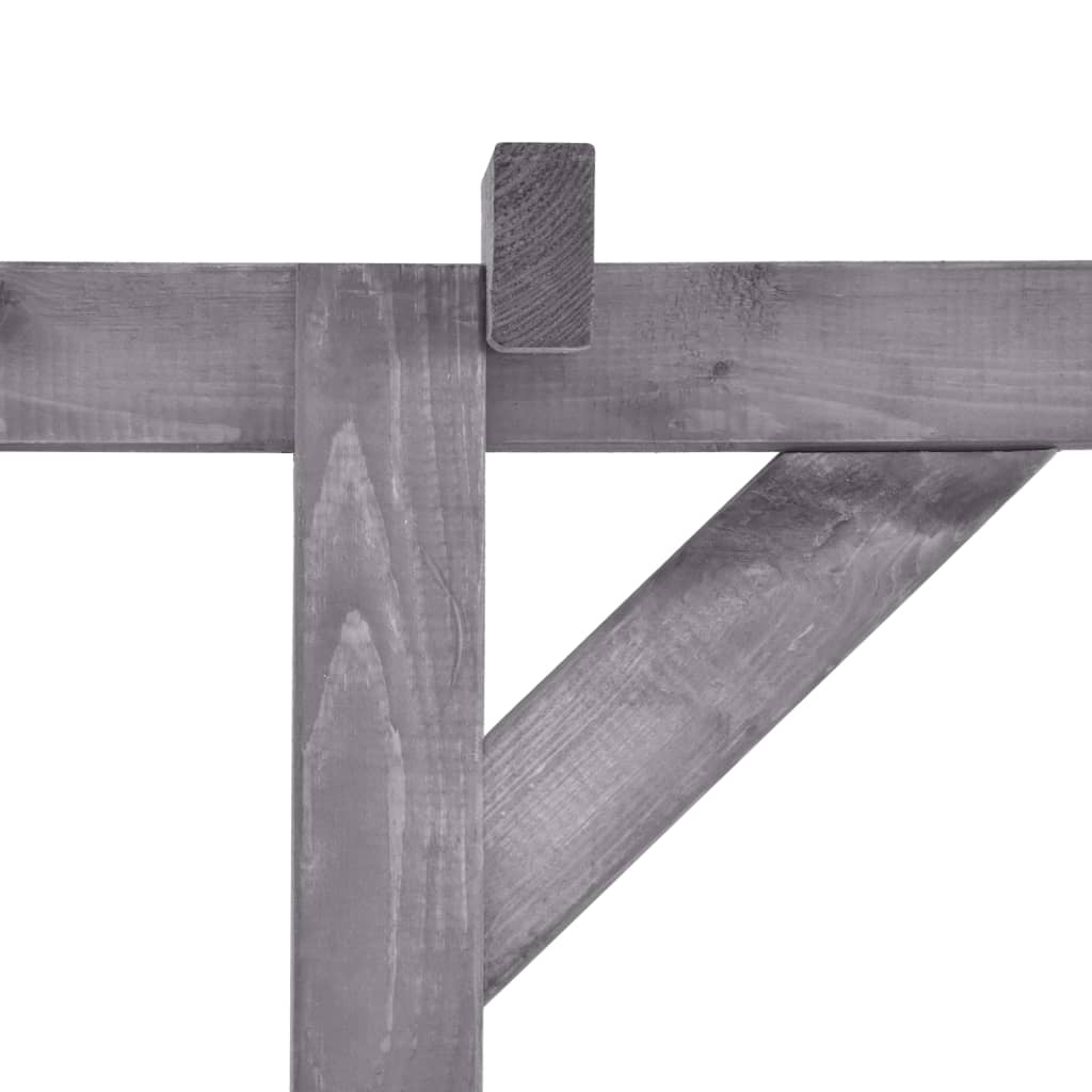 vidaXL Pergola ogrodowa, szara, 200x40x205 cm, impregnowana sosna