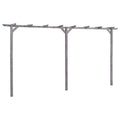 vidaXL Pergola ogrodowa, szara, 400x40x205 cm, impregnowana sosna