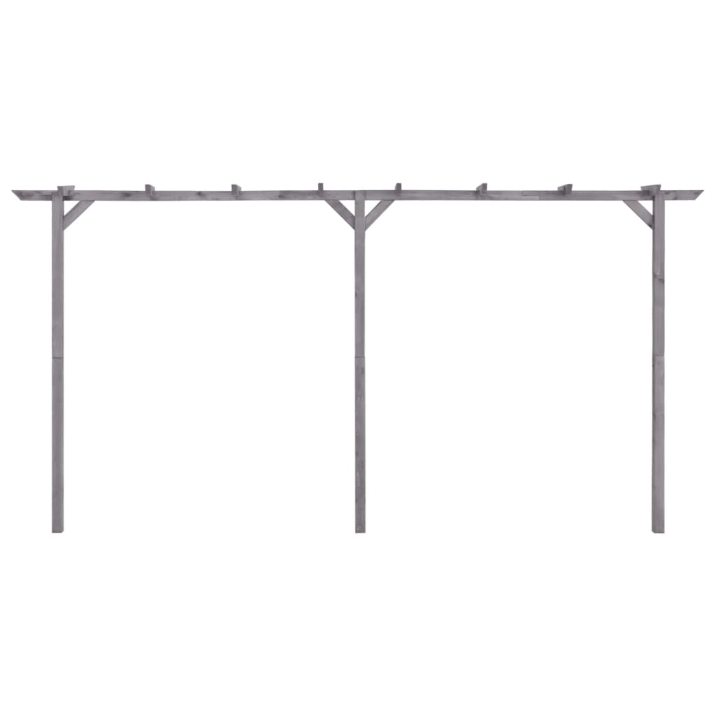 vidaXL Pergola ogrodowa, szara, 400x40x205 cm, impregnowana sosna