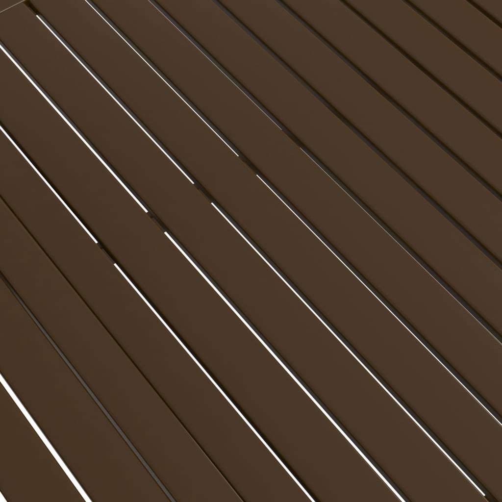 vidaXL Stół ogrodowy, brązowy, 140x80x72 cm, stal