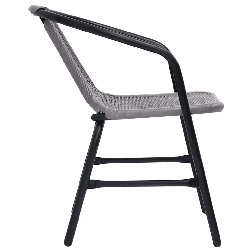 vidaXL Krzesła ogrodowe, 2 szt., rattan PE i stal, 110 kg