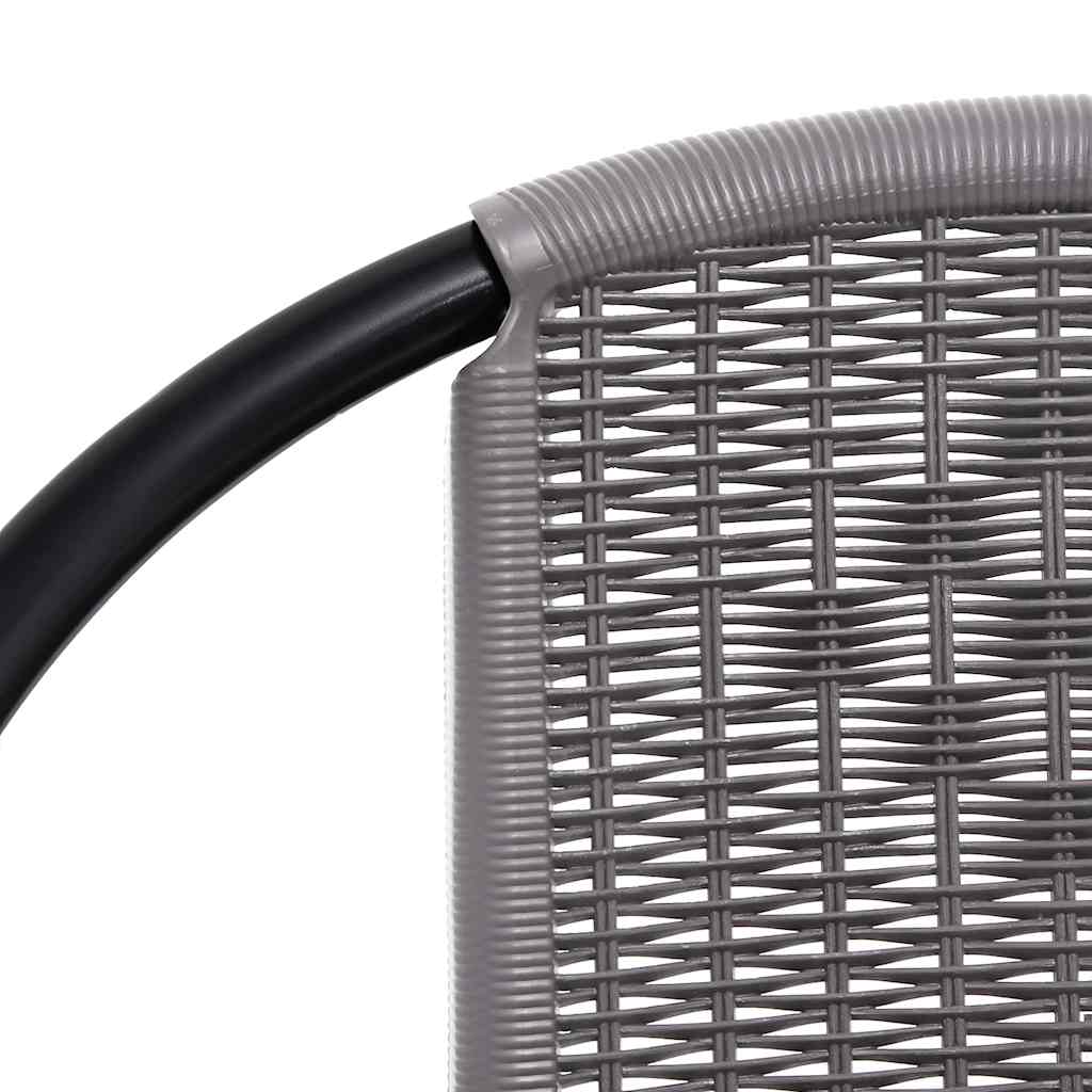 vidaXL Krzesła ogrodowe, 2 szt., rattan PE i stal, 110 kg
