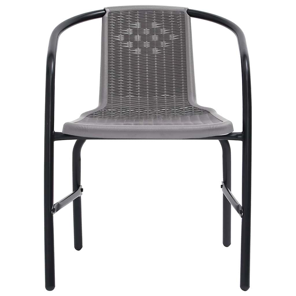 vidaXL Krzesła ogrodowe, 4 szt., rattan syntetyczny i stal, 110 kg