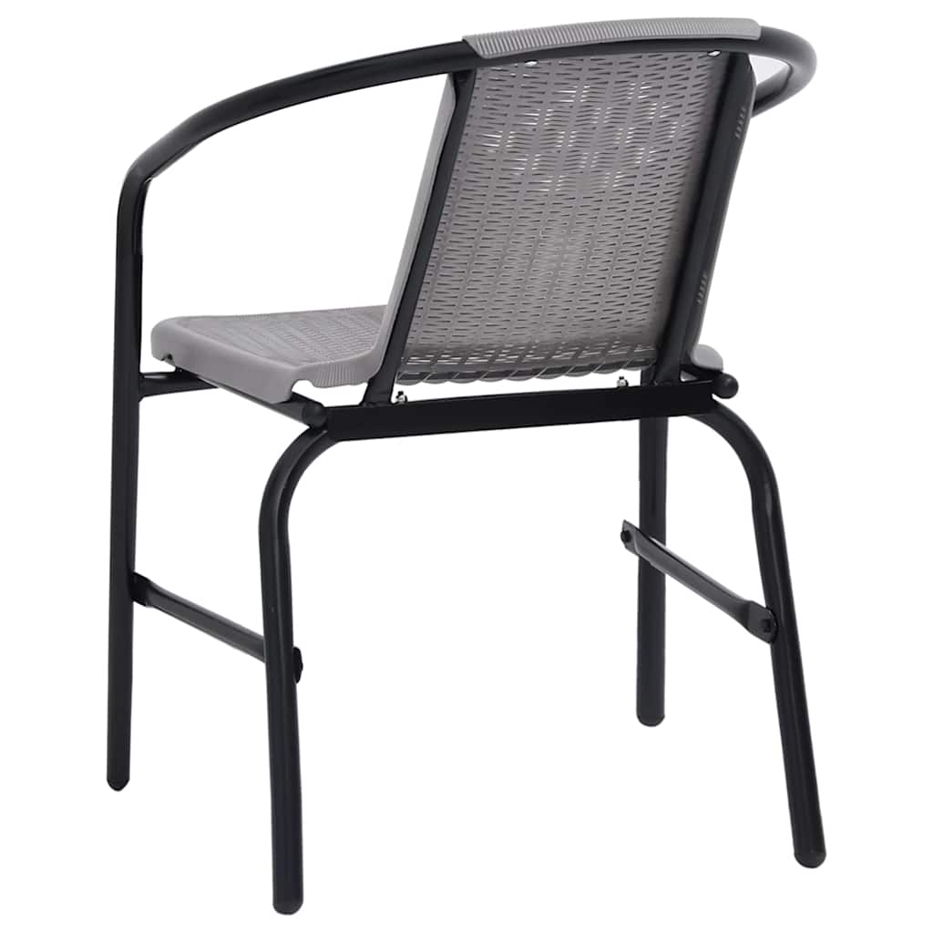 vidaXL Krzesła ogrodowe, 4 szt., rattan syntetyczny i stal, 110 kg