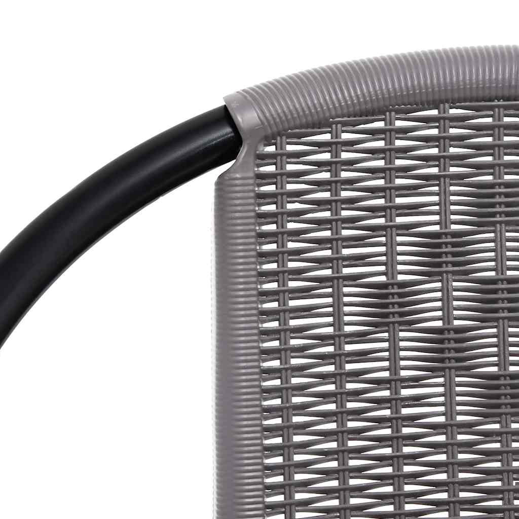 vidaXL Krzesła ogrodowe, 4 szt., rattan syntetyczny i stal, 110 kg