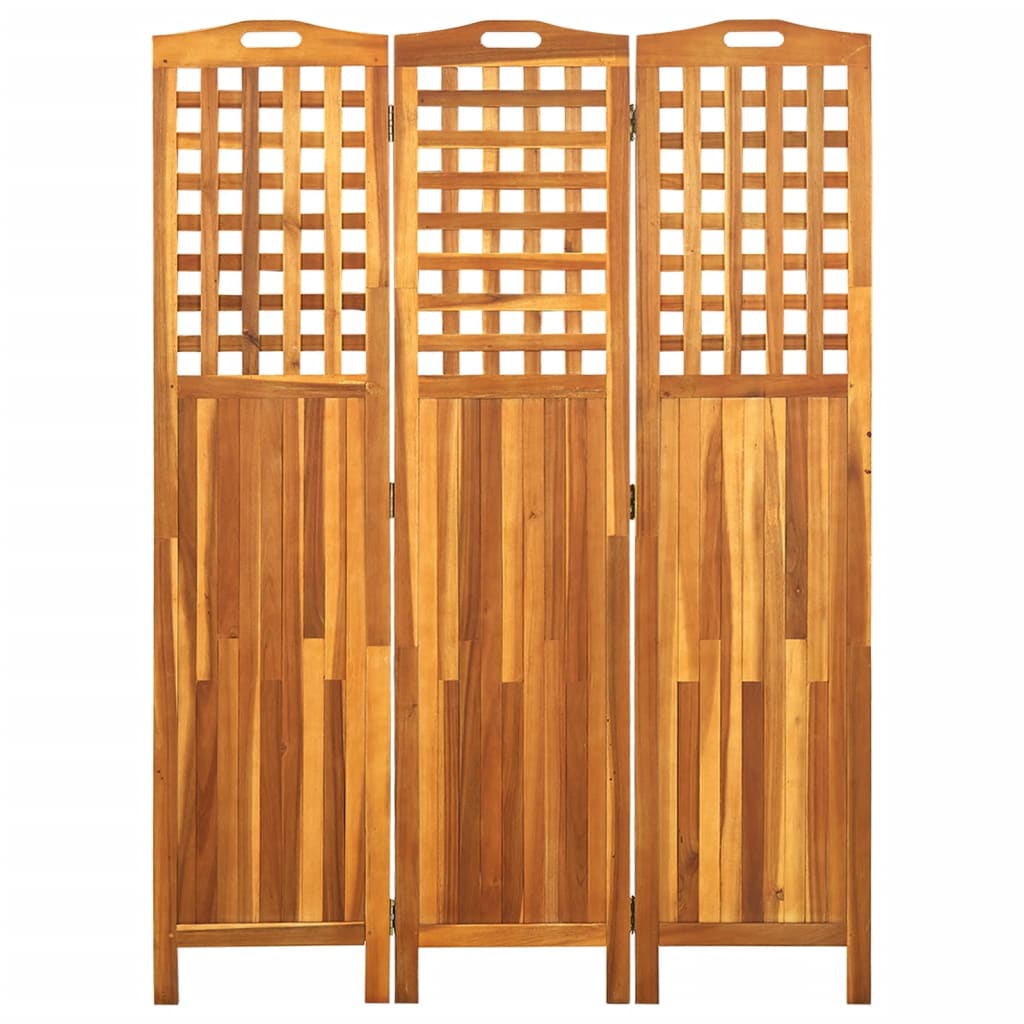 vidaXL Parawan 3-panelowy, 121x2x170 cm, lite drewno akacjowe