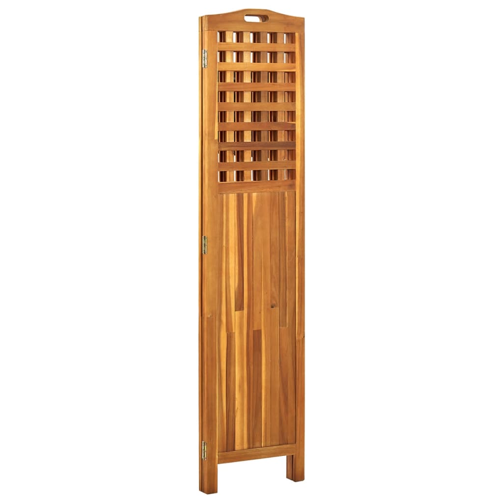 vidaXL Parawan 3-panelowy, 121x2x170 cm, lite drewno akacjowe