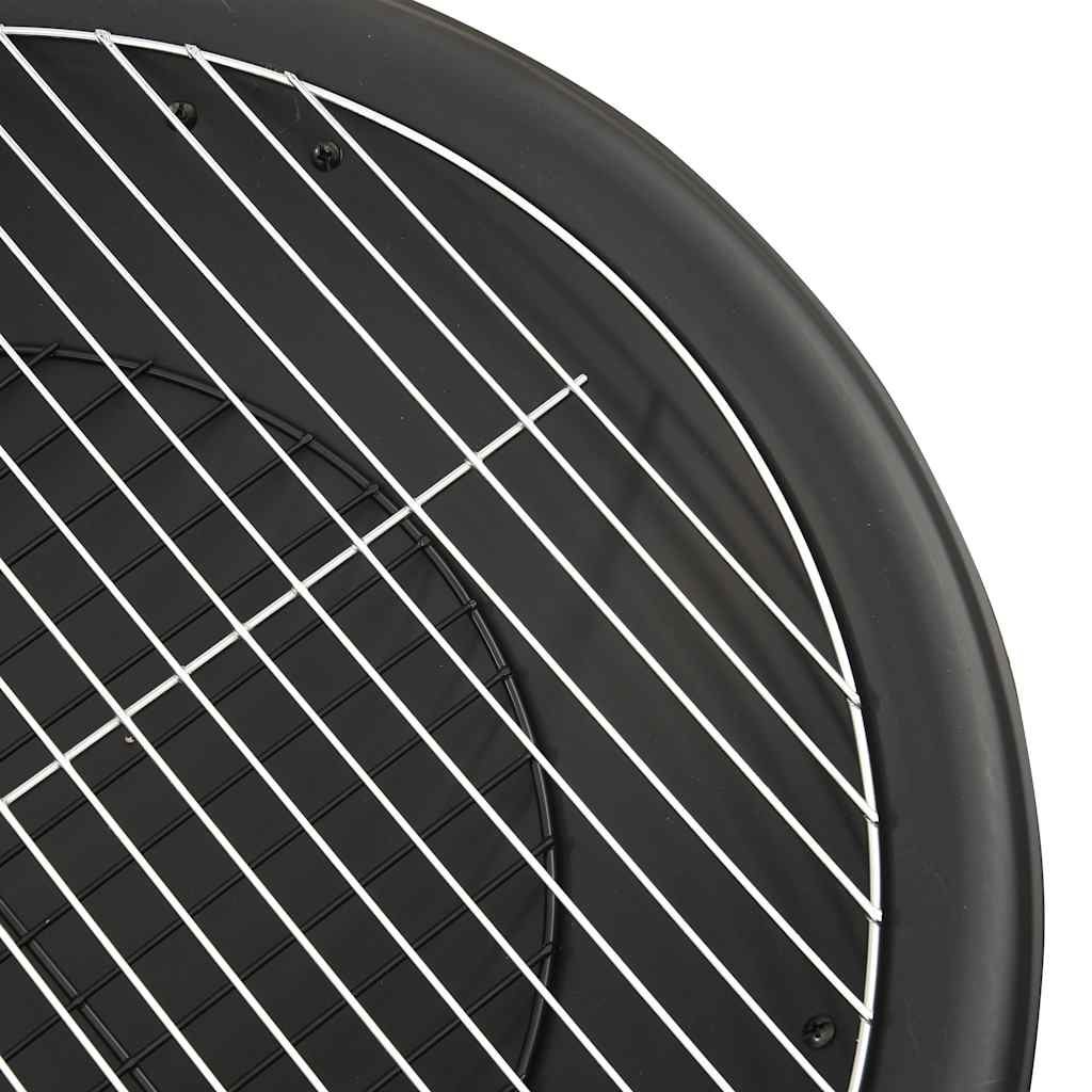 vidaXL Palenisko i grill 2-w-1, z pogrzebaczem, 56x56x49 cm, stal