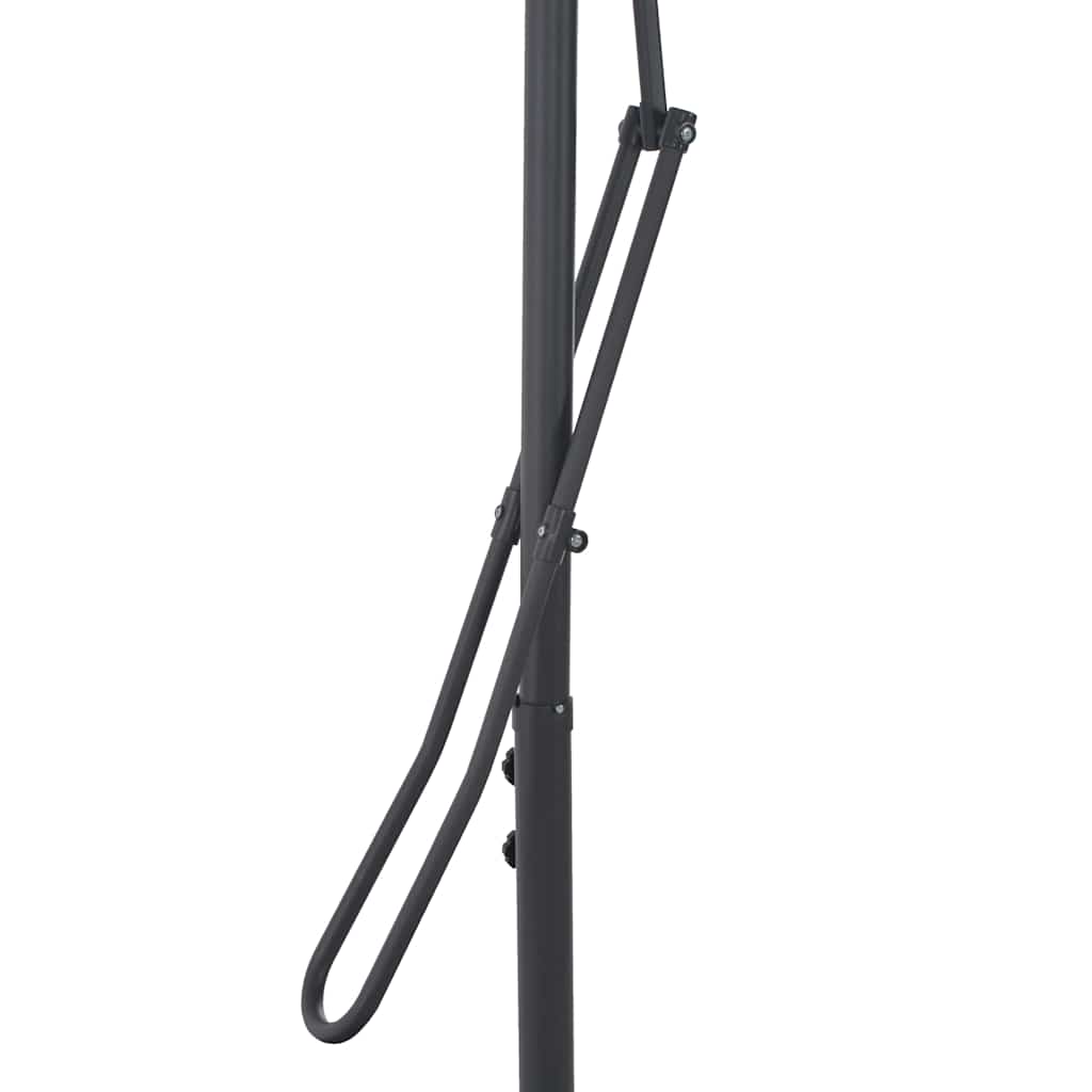 vidaXL Parasol ogrodowy na stalowym słupku, bordowy, 250x250x230 cm