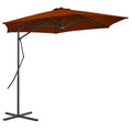 vidaXL Parasol ogrodowy na stalowym słupku, terakota, 300x230 cm