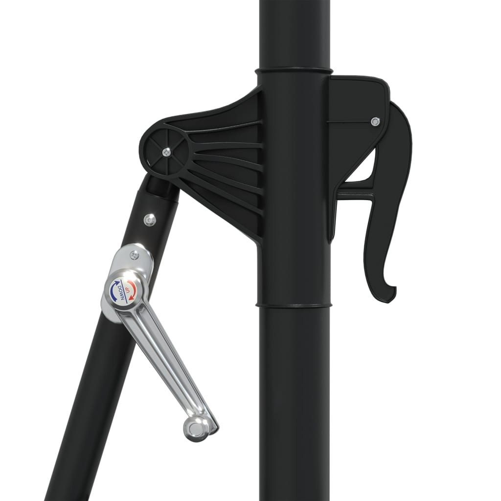 vidaXL Parasol ogrodowy z LED, ścienny, 300 cm, piaskowy