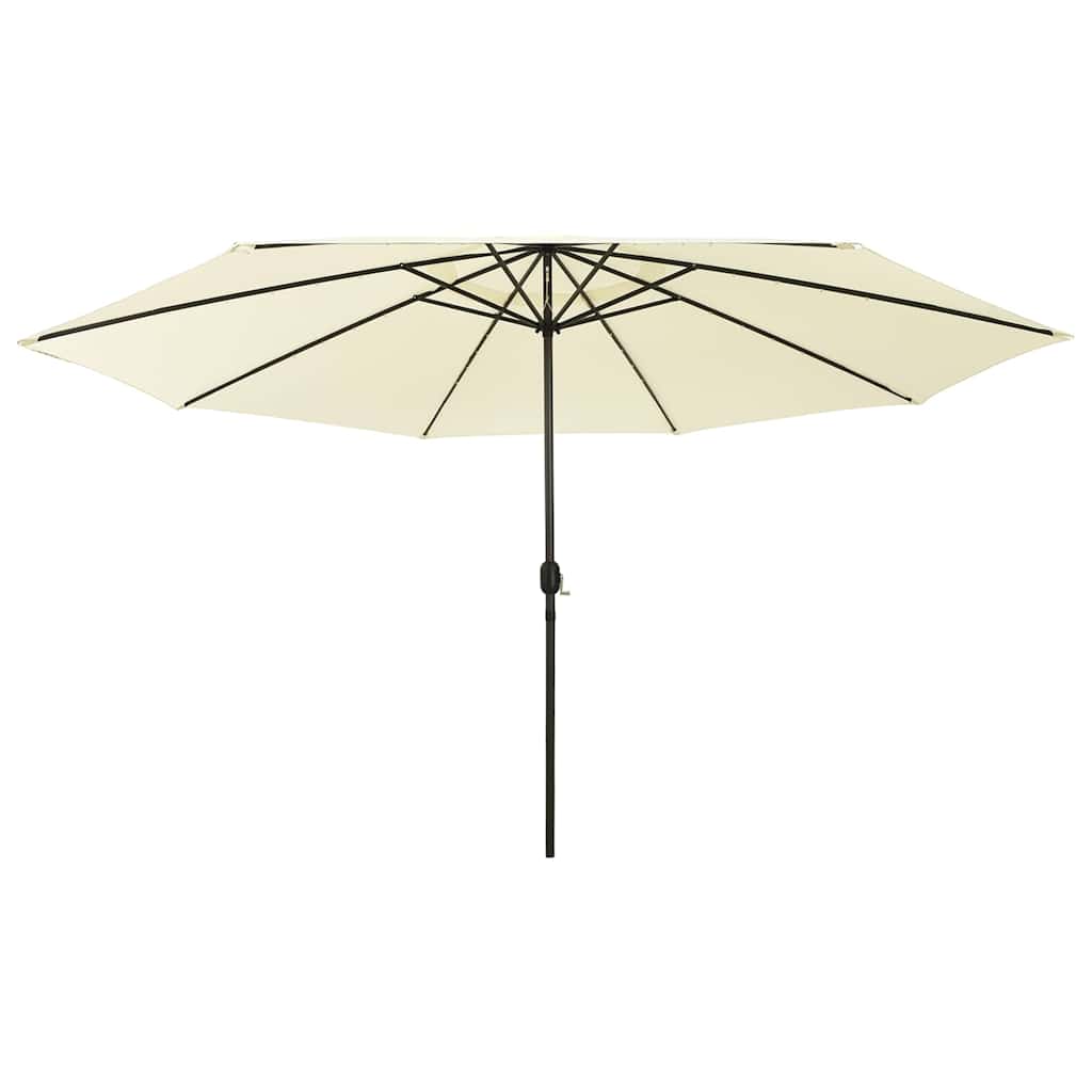 vidaXL Parasol ogrodowy z LED, 400 cm, piaskowy