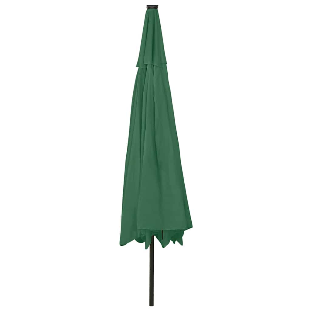 vidaXL Parasol ogrodowy z LED, 400 cm, zielony