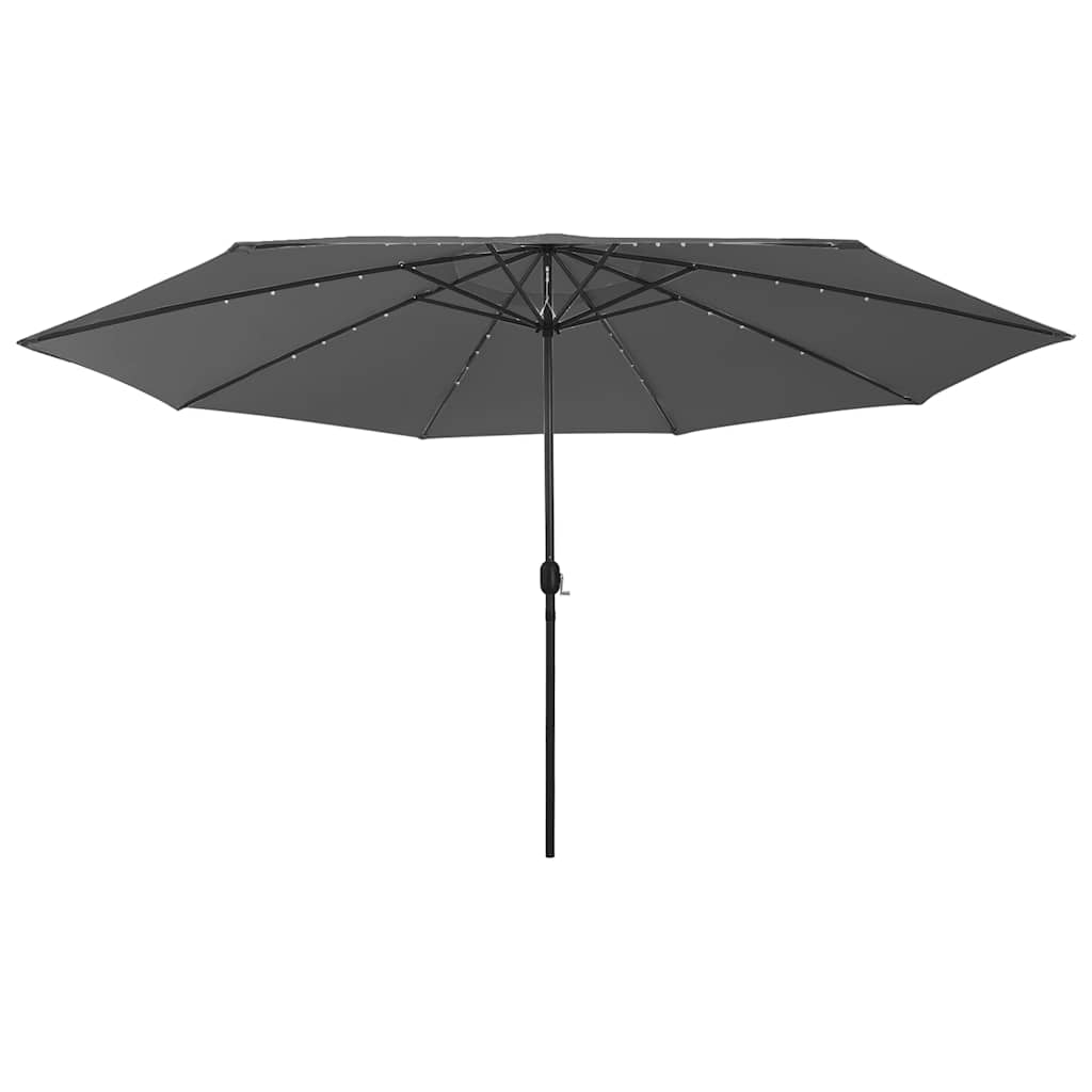 vidaXL Parasol ogrodowy z LED, 400 cm, antracytowy