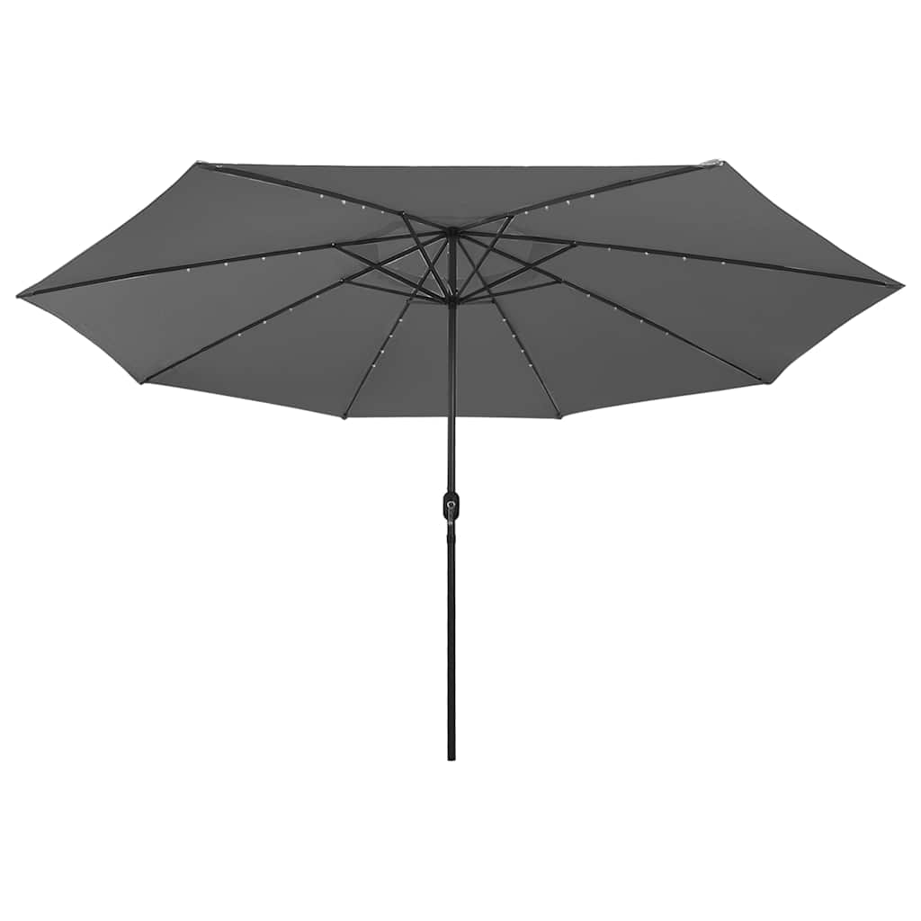 vidaXL Parasol ogrodowy z LED, 400 cm, antracytowy