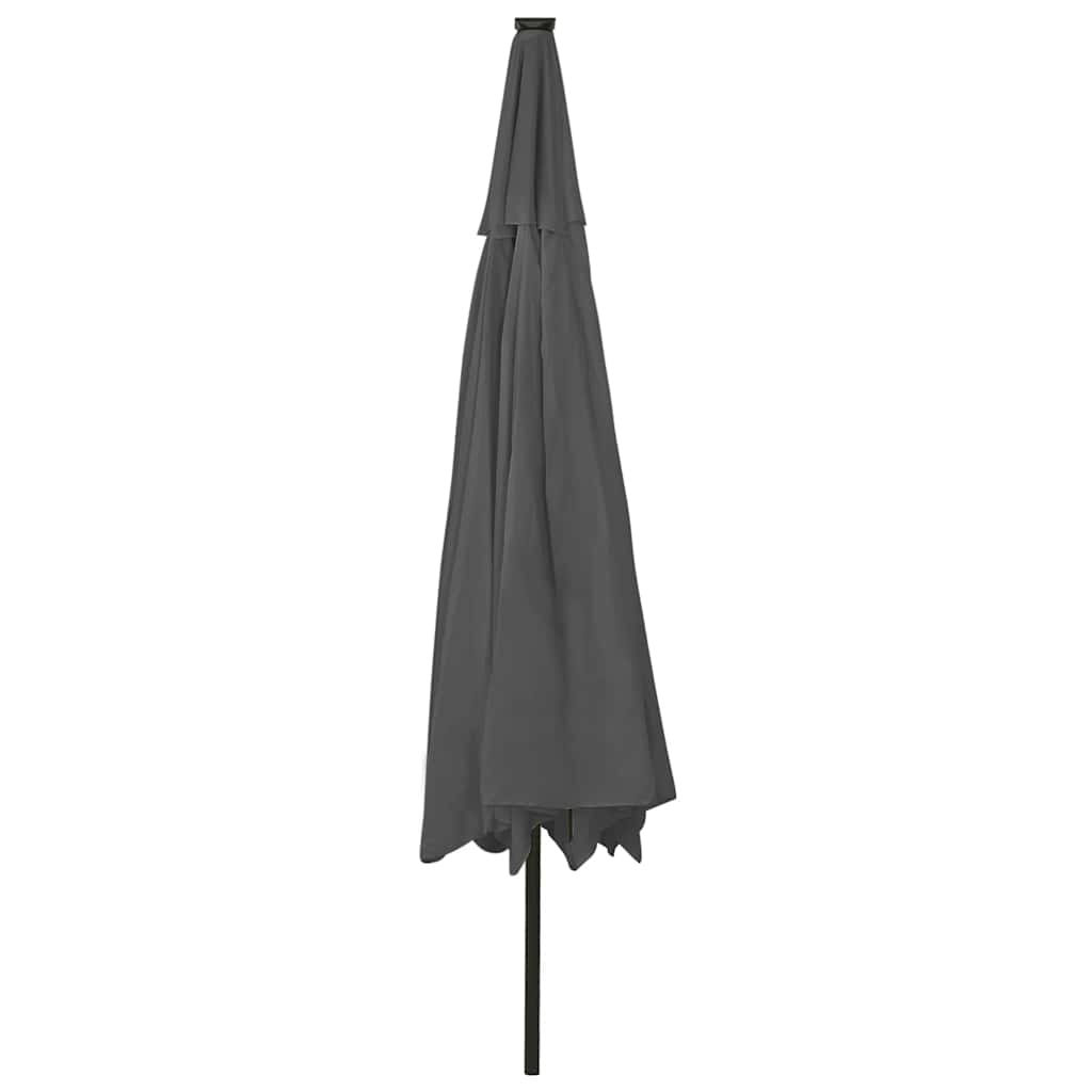 vidaXL Parasol ogrodowy z LED, 400 cm, antracytowy