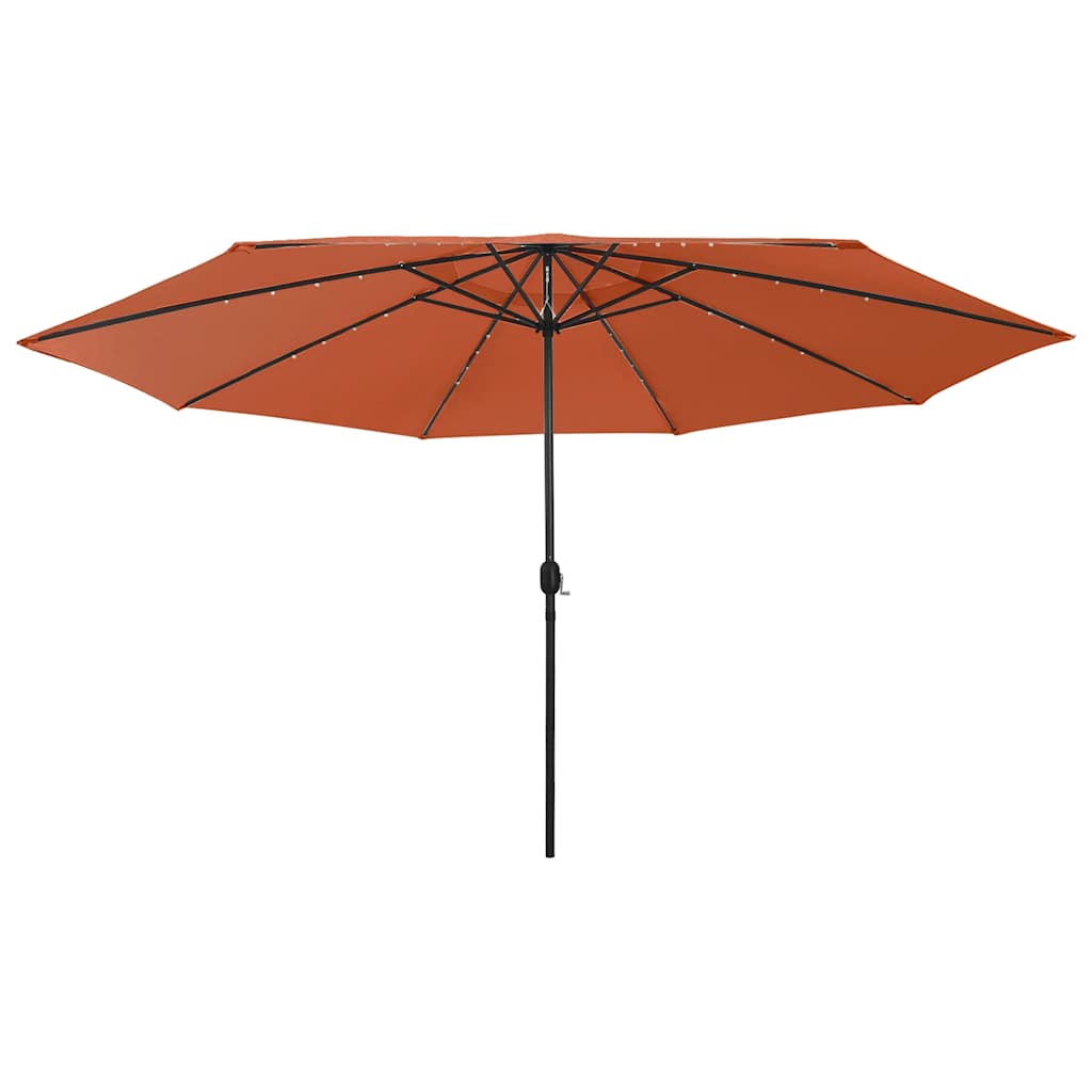 vidaXL Parasol ogrodowy z LED, 400 cm, terakota