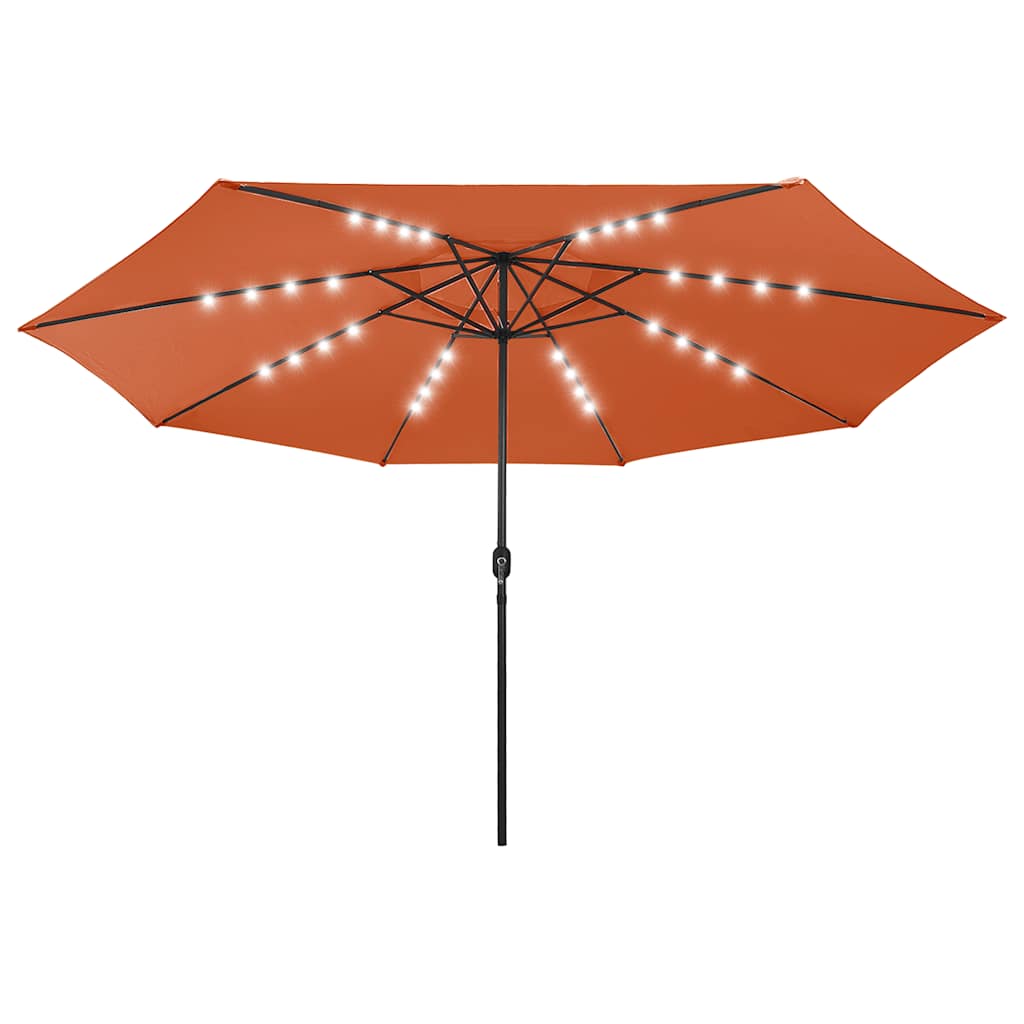 vidaXL Parasol ogrodowy z LED, 400 cm, terakota
