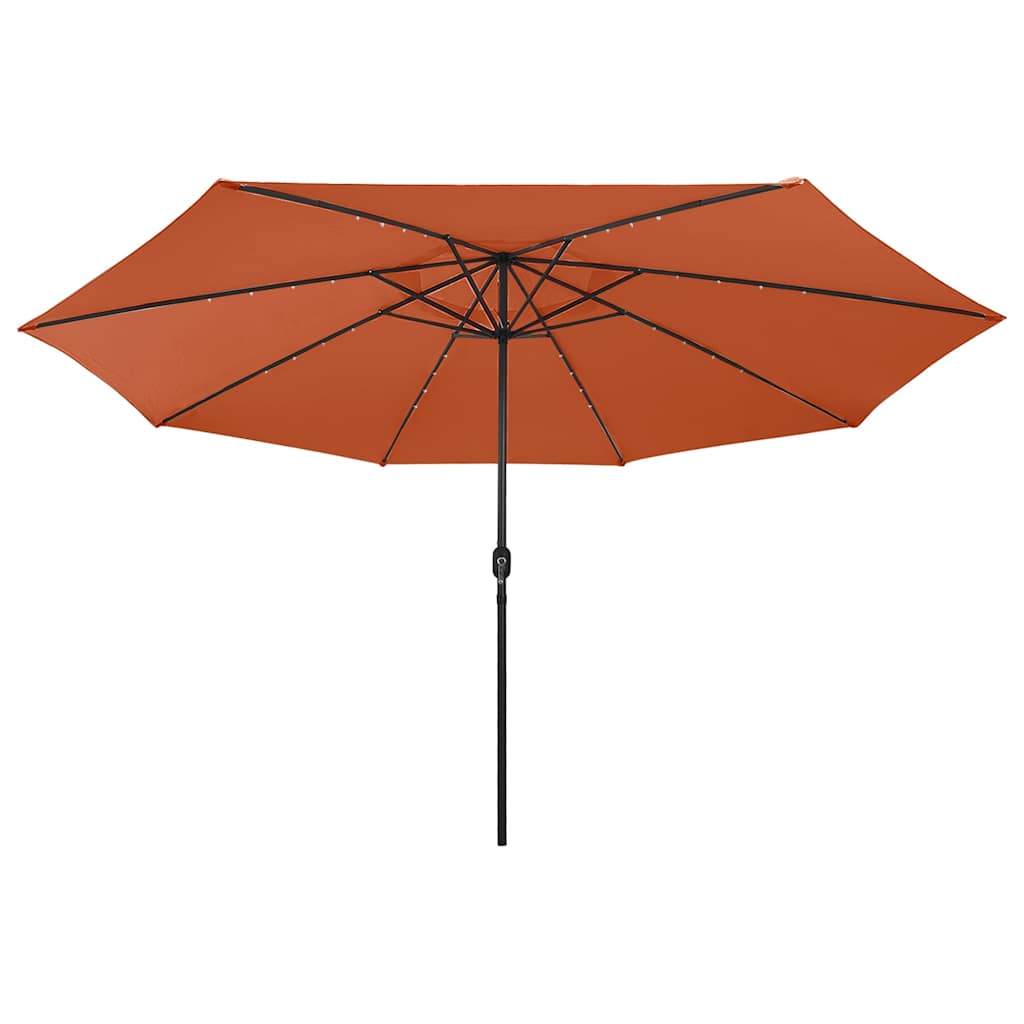 vidaXL Parasol ogrodowy z LED, 400 cm, terakota
