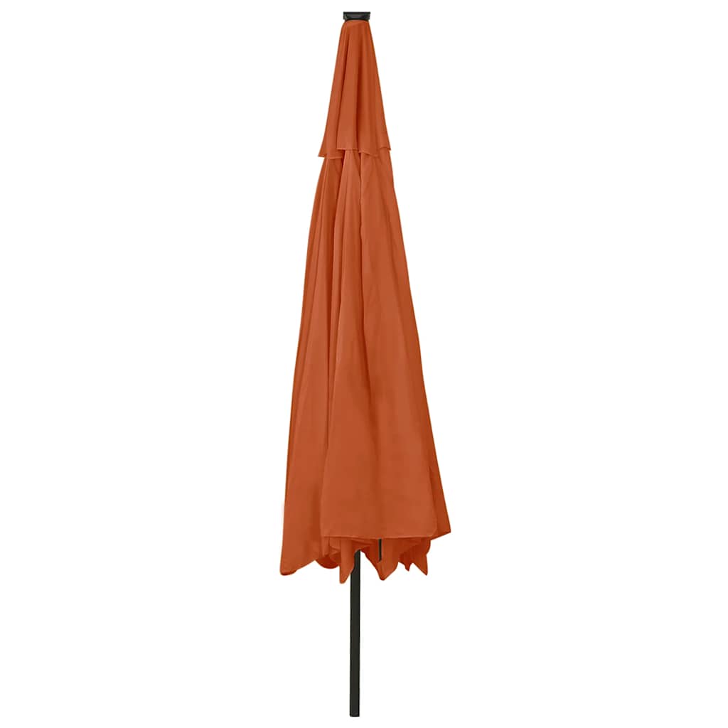 vidaXL Parasol ogrodowy z LED, 400 cm, terakota