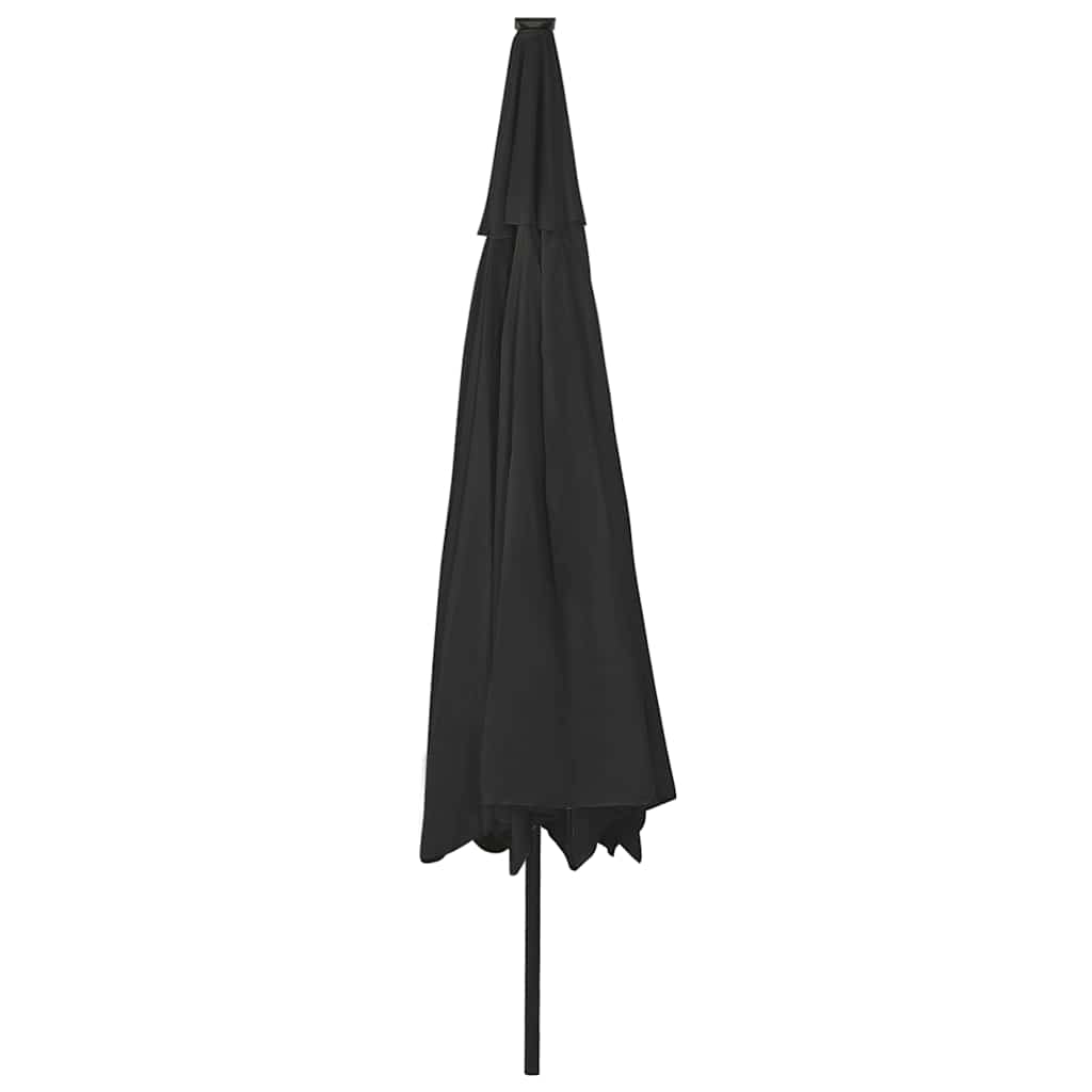vidaXL Parasol ogrodowy z LED, 400 cm, czarny