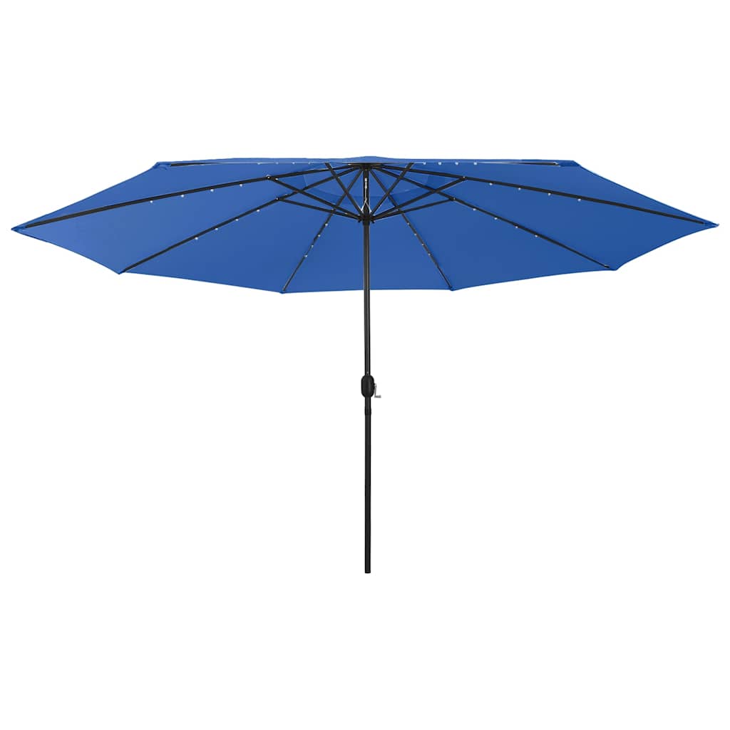 vidaXL Parasol ogrodowy z LED, 400 cm, niebieski
