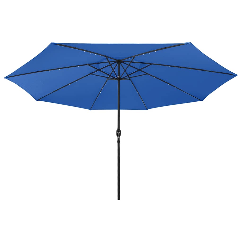 vidaXL Parasol ogrodowy z LED, 400 cm, niebieski