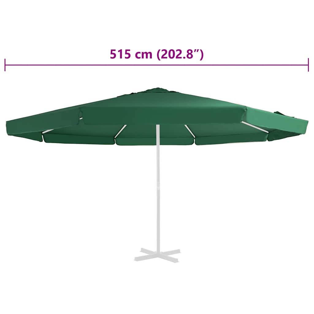 vidaXL Pokrycie do parasola ogrodowego, zielone, 515 cm
