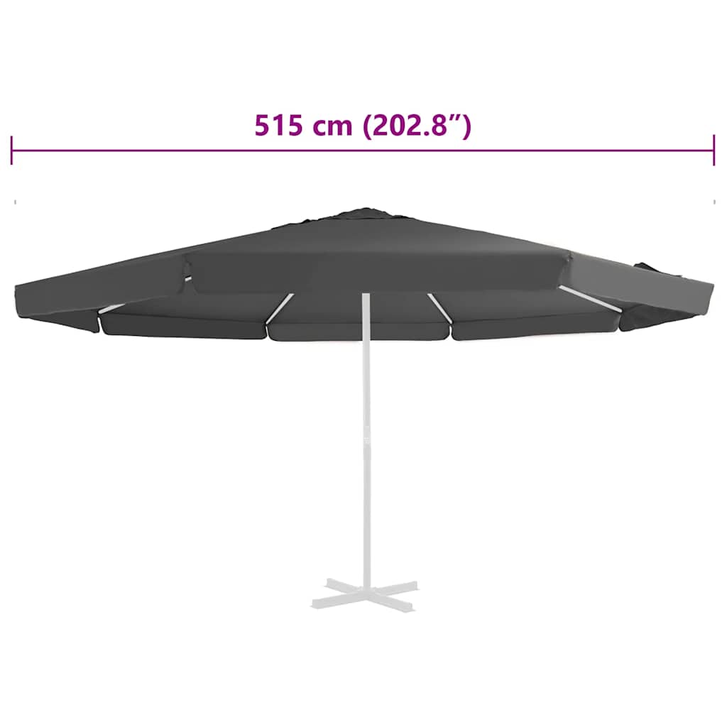 vidaXL Pokrycie do parasola ogrodowego, antracytowe, 515 cm