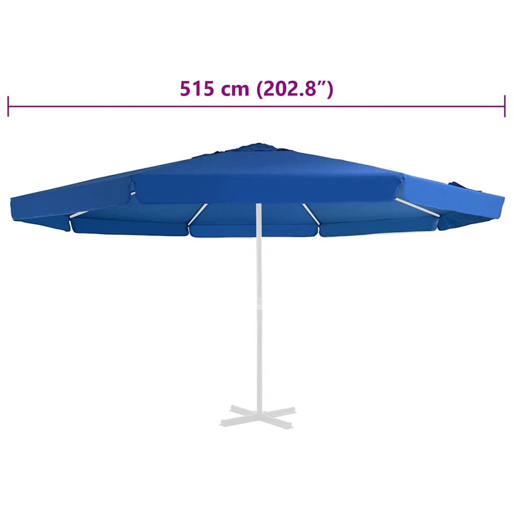 vidaXL Pokrycie do parasola ogrodowego, lazurowe, 515 cm