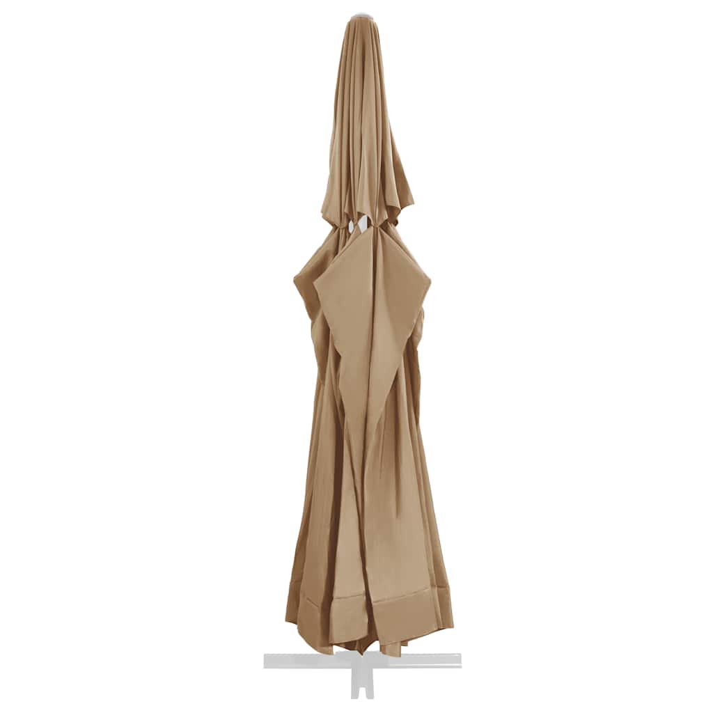 vidaXL Pokrycie do parasola ogrodowego, kolor taupe, 610 cm