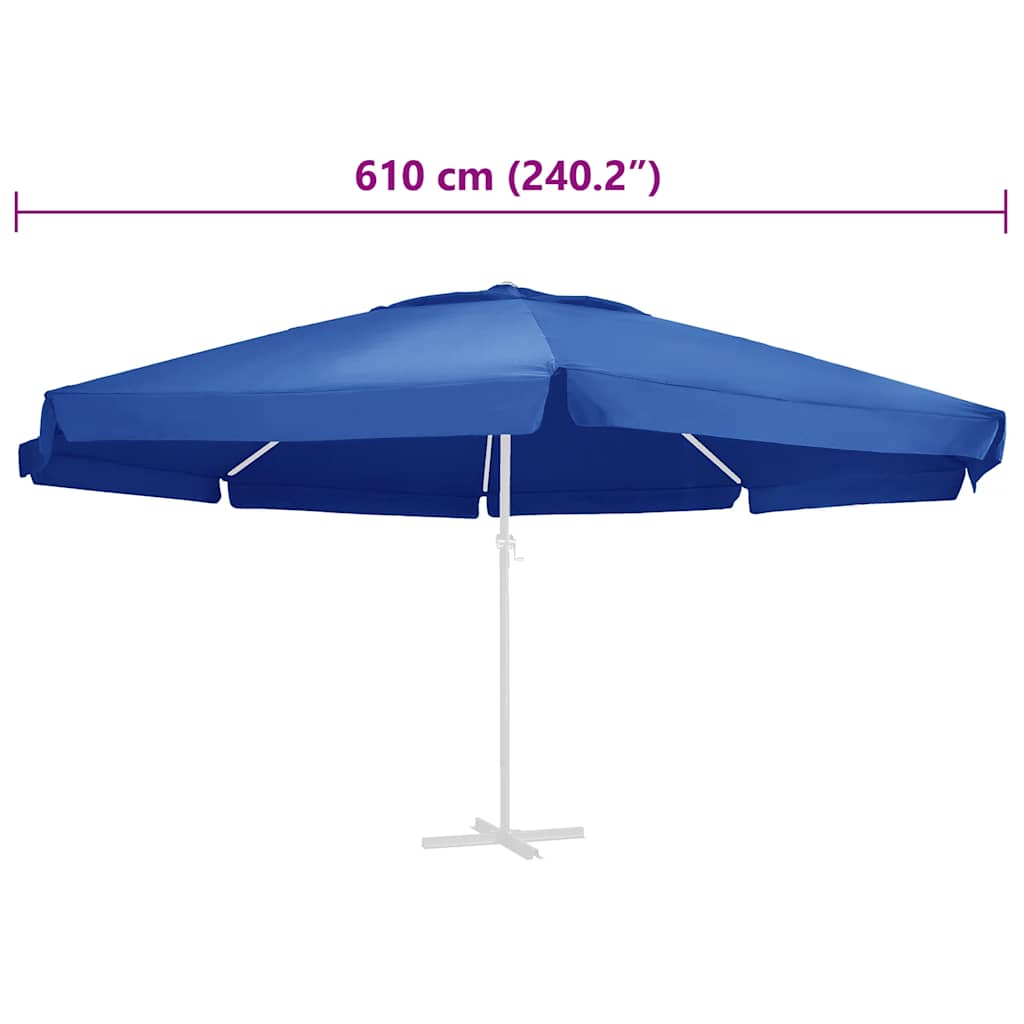 vidaXL Pokrycie do parasola ogrodowego, lazurowe, 610 cm