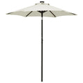 vidaXL Parasol ogrodowy z LED, piaskowy, 200x211 cm, aluminium