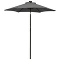 vidaXL Parasol ogrodowy z LED, antracytowy, 200x211 cm, aluminium