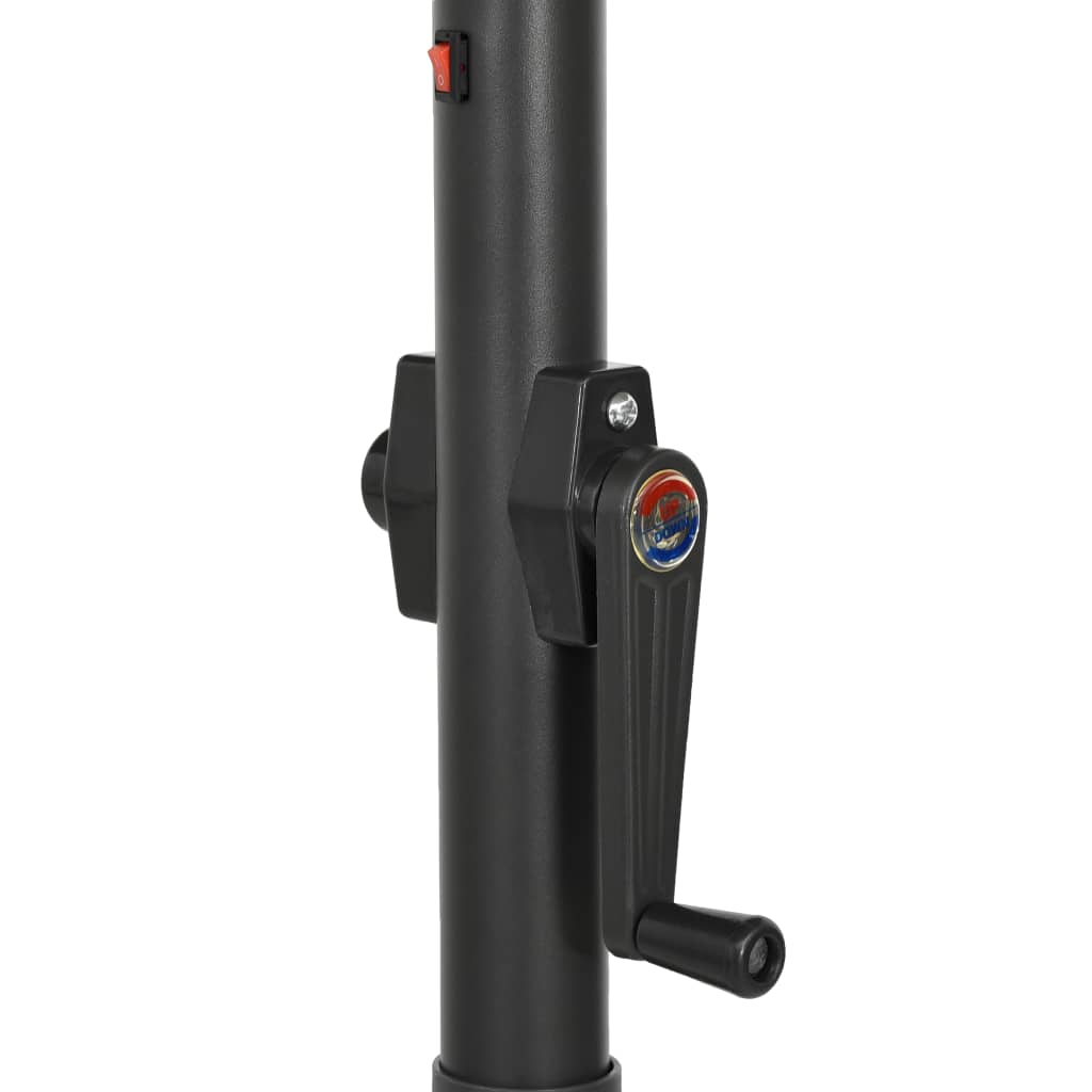 vidaXL Parasol ogrodowy z LED, niebieski, 200x211 cm, aluminium