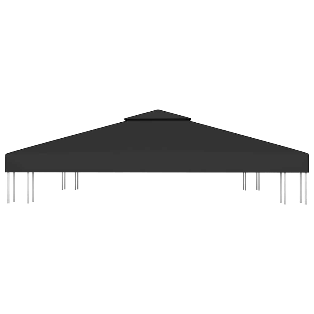 vidaXL 2-poziomowe zadaszenie altany, 310 g/m² 3x3 m, czarne