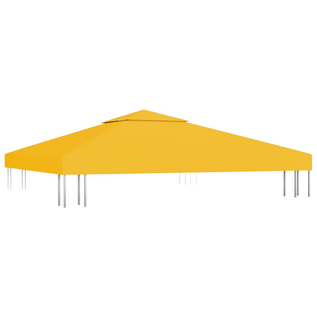 vidaXL 2-poziomowe zadaszenie altany, 310 g/m² 3x3 m, żółte