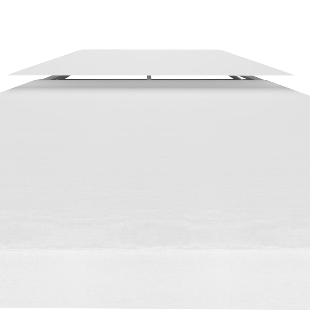 vidaXL 2-poziomowe zadaszenie altany, 310 g/m² 3x3 m, białe