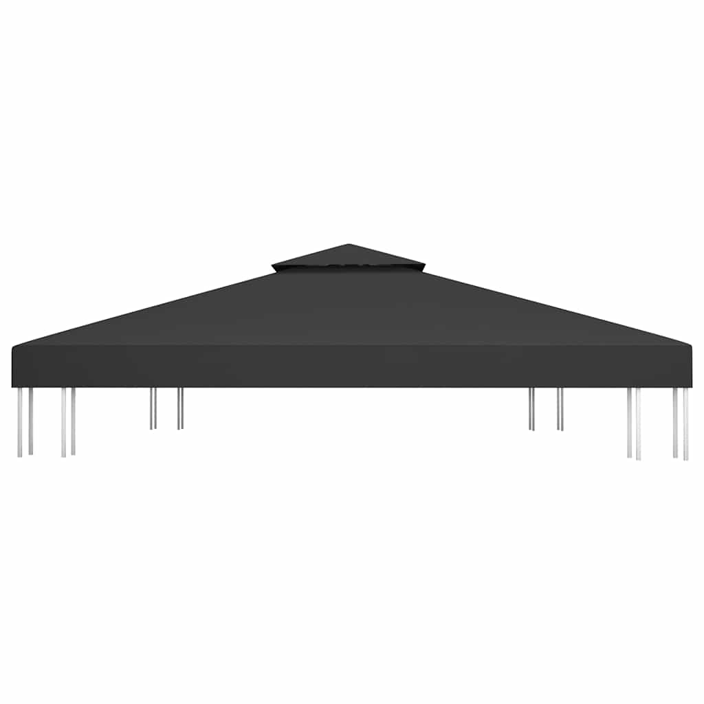 vidaXL 2-poziomowe zadaszenie altany, 310 g/m² 4x3 m, czarne