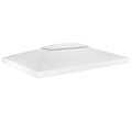 vidaXL 2-poziomowe zadaszenie altany, 310 g/m² 4x3 m, białe