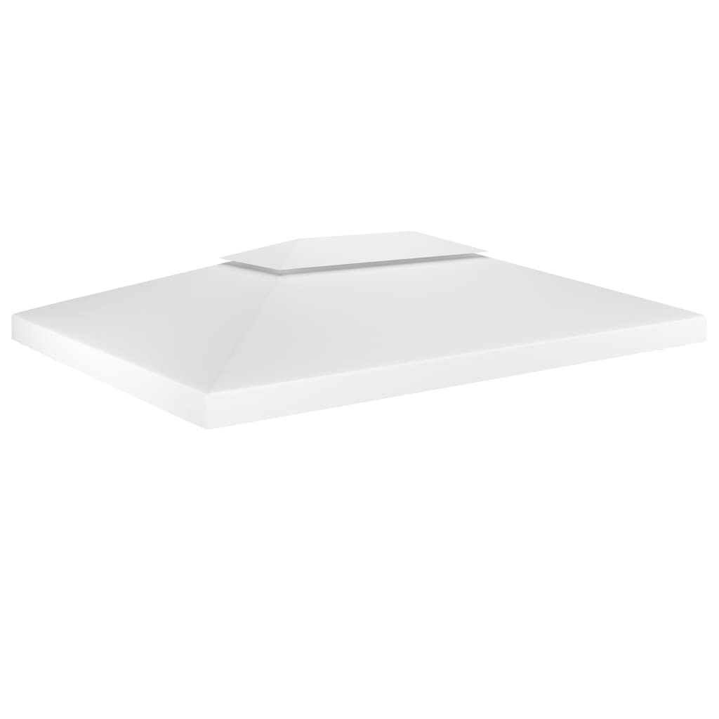 vidaXL 2-poziomowe zadaszenie altany, 310 g/m² 4x3 m, białe