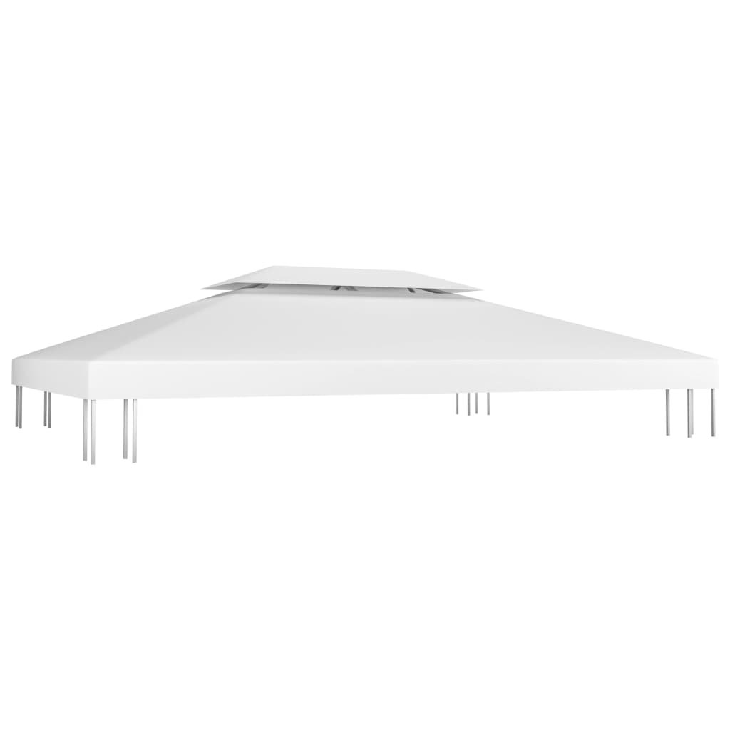 vidaXL 2-poziomowe zadaszenie altany, 310 g/m² 4x3 m, białe