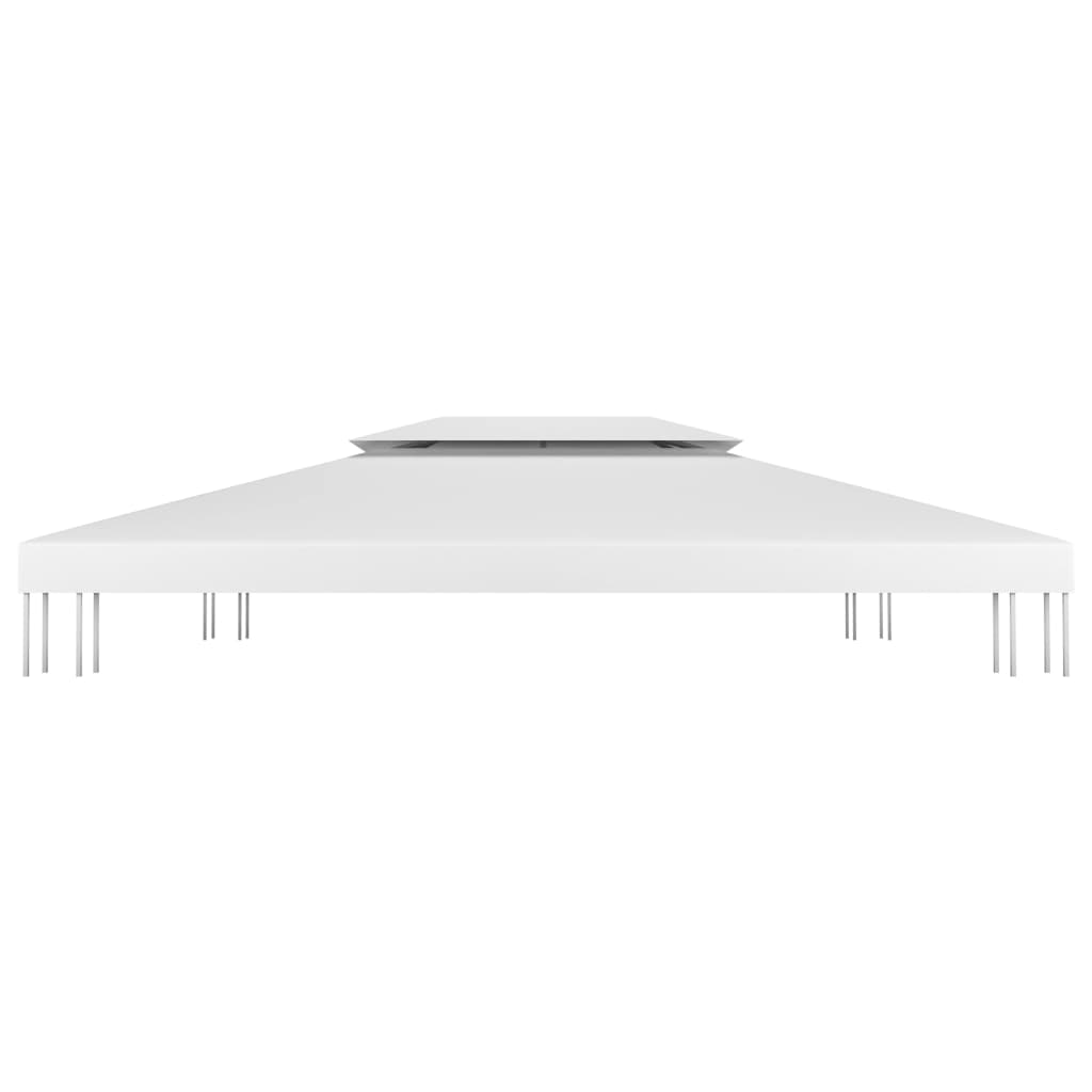 vidaXL 2-poziomowe zadaszenie altany, 310 g/m² 4x3 m, białe