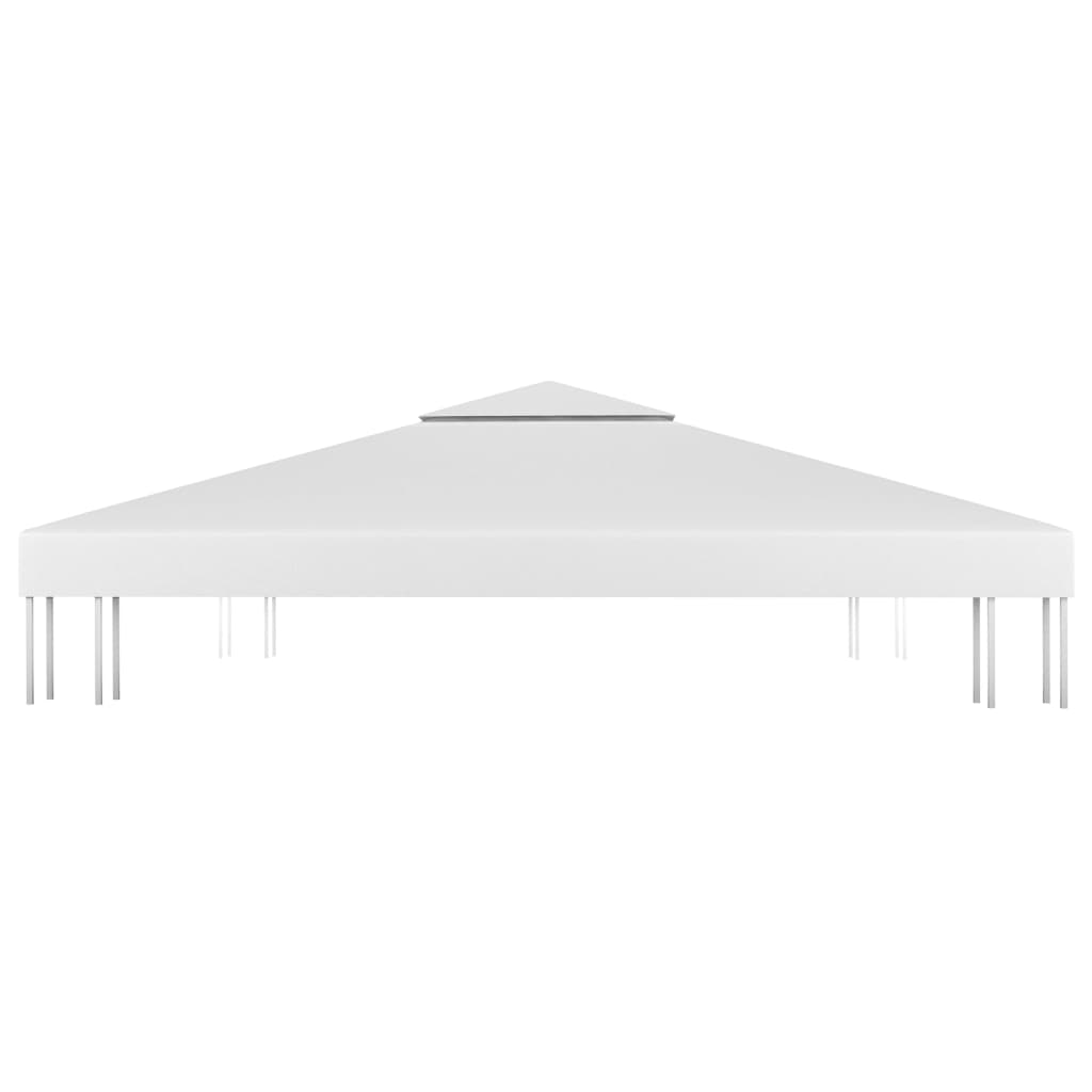 vidaXL 2-poziomowe zadaszenie altany, 310 g/m² 4x3 m, białe