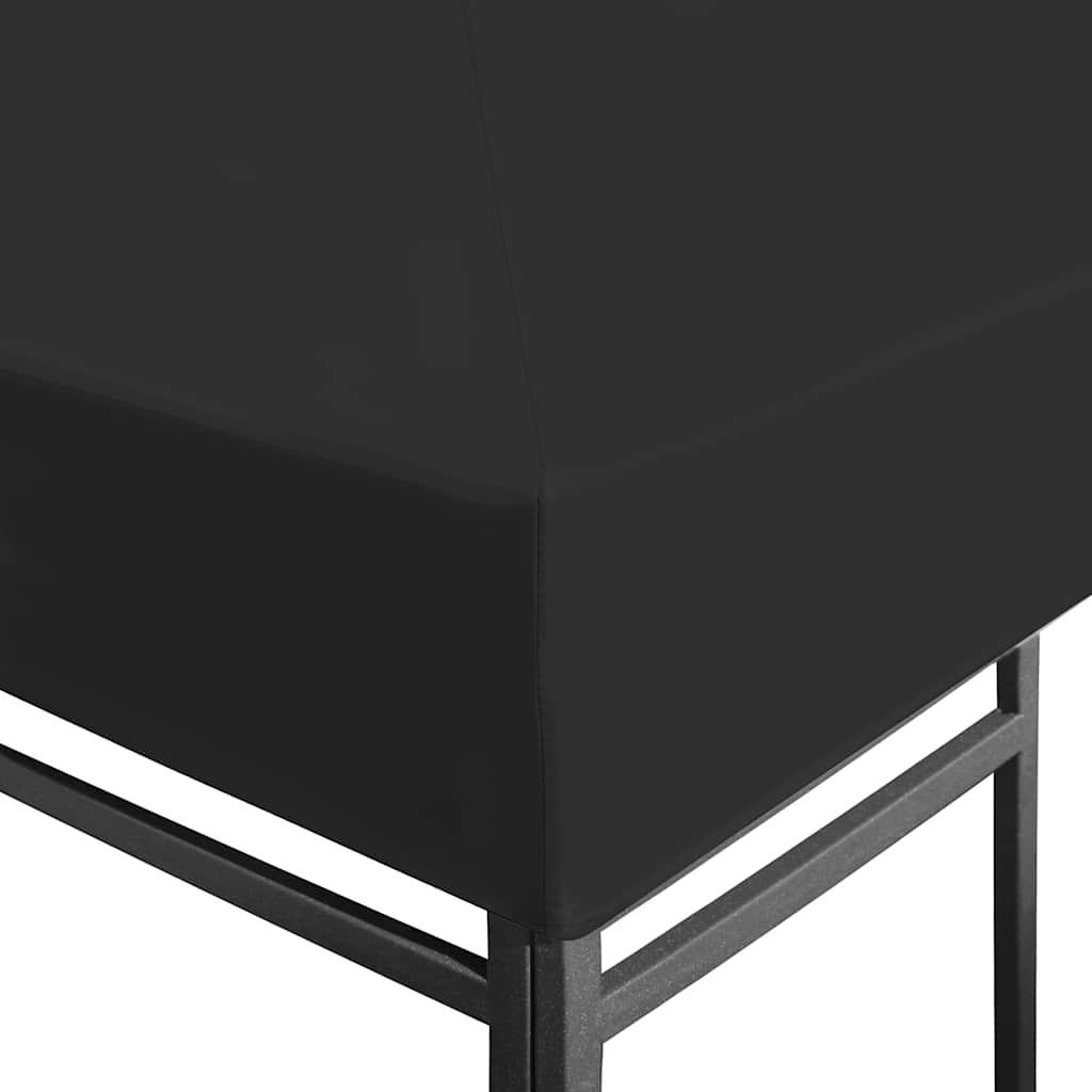 vidaXL Zadaszenie altany ogrodowej, 270 g/m², 3x3 m, czarne