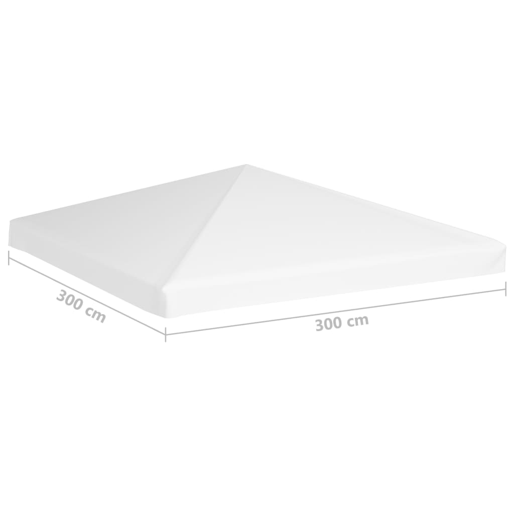 vidaXL Zadaszenie altany ogrodowej, 270 g/m², 3x3 m, białe