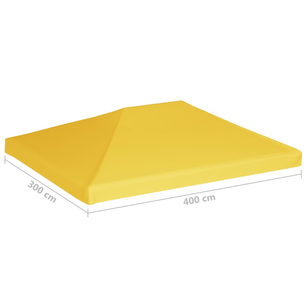 vidaXL Zadaszenie altany ogrodowej, 270 g/m², 4x3 m, żółte