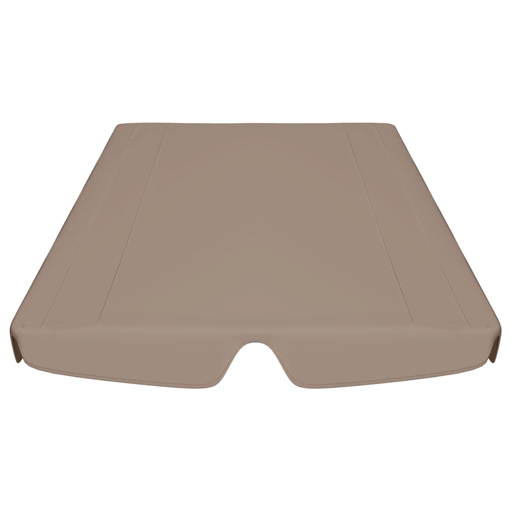 vidaXL Zadaszenie do huśtawki ogrodowej, taupe, 188/168x145/110 cm