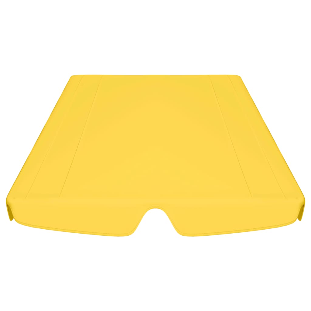 vidaXL Zadaszenie do huśtawki ogrodowej, żółte, 188/168x145/110 cm