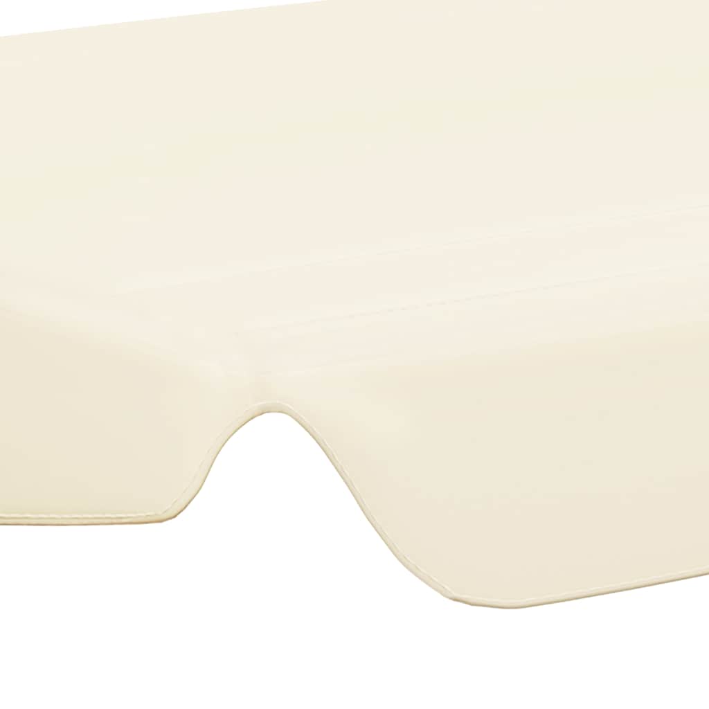 vidaXL Zadaszenie do huśtawki ogrodowej, kremowe, 150/130x105/70 cm